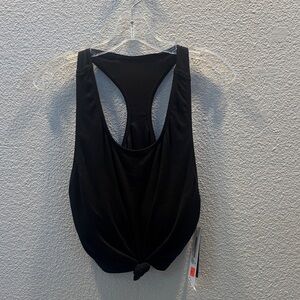 Danz N Motion- Women’s XL Black Sleeveless Knot-Front Crop Top